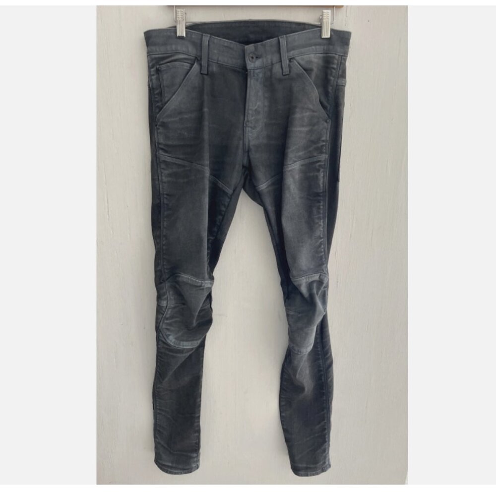 G STAR RAW Mens 3D Slim Skinny Jeans Worn in Gray Stretch 5620 Size 33/34